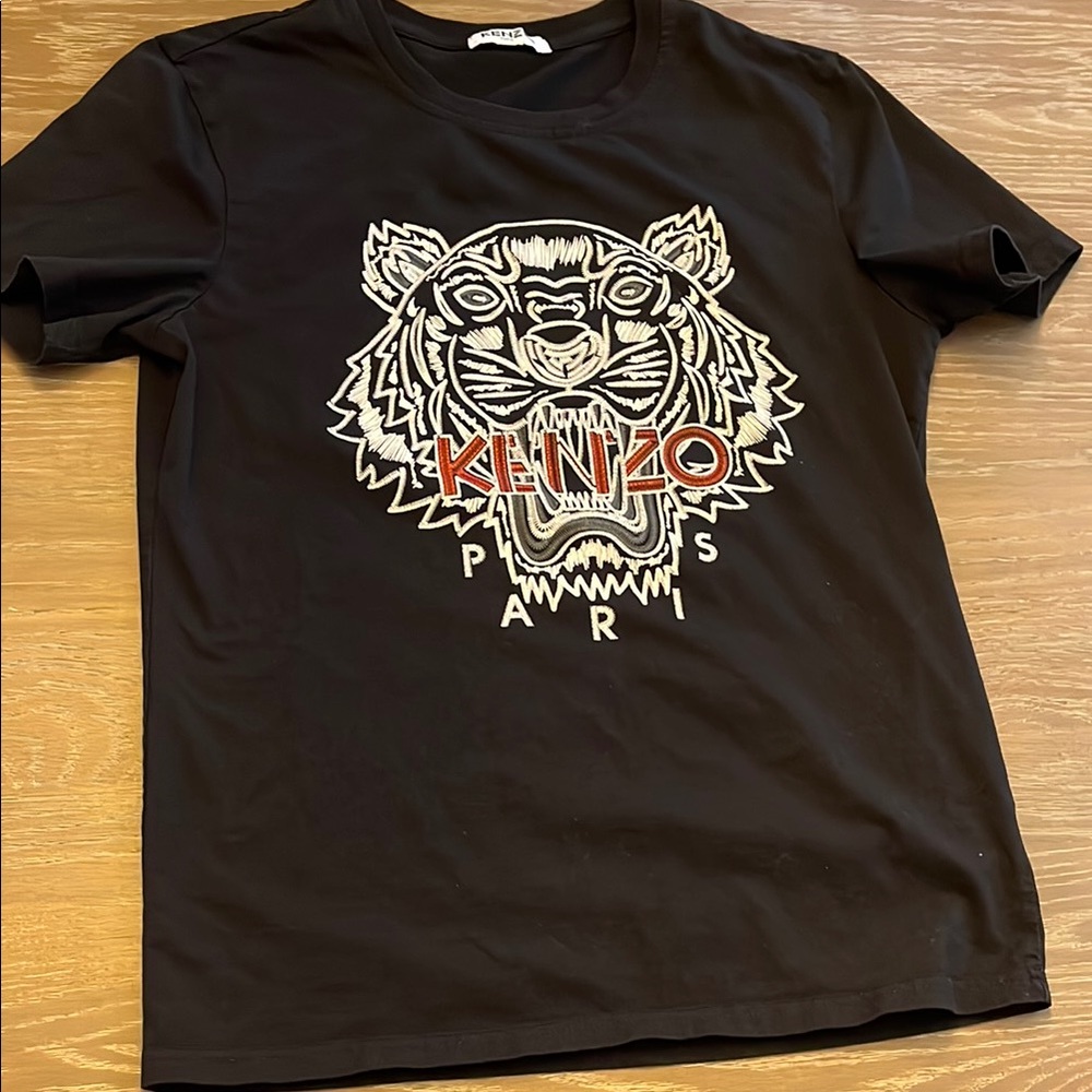 Kenzo Black Tee with Tiger Design (M) NWOT